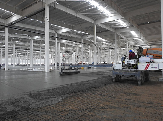 激光整平一體化施工